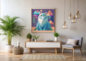 A persian cat abstract background Yanuanda