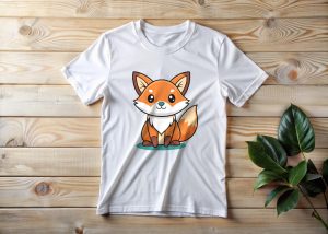 Cute Fox Mockup with Bold Lines Yanuanda